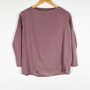 Lululemon Women's Back In Action Crew Neck Long Sleeve Tee Shirt Antique Bark M